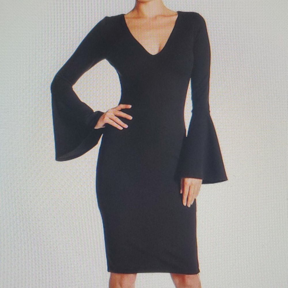 Black Bell Sleeve Dress